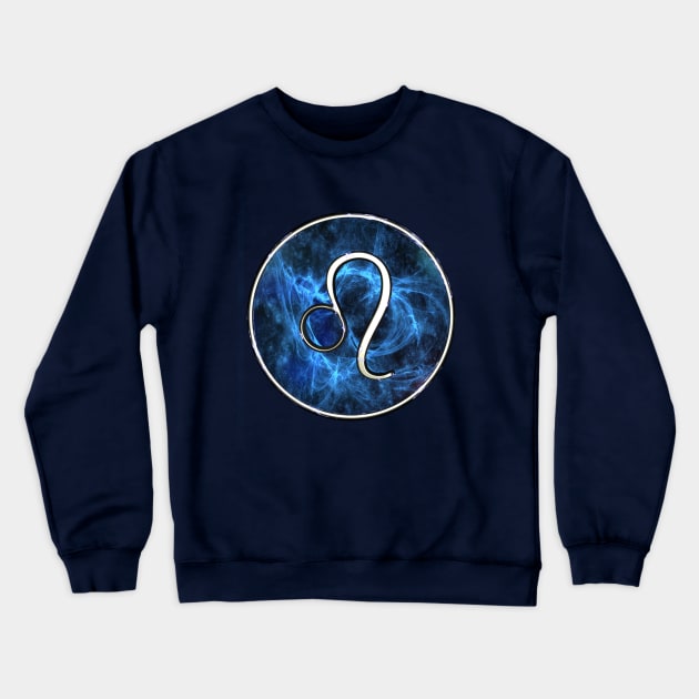 Leo Western Astrology Sign Crewneck Sweatshirt by macdonaldcreativestudios